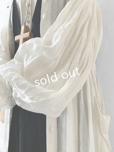 画像7: 【30%OFF SALE】HALLELUJAH／Chemise a la Reine Robe 王女のローブ・off white