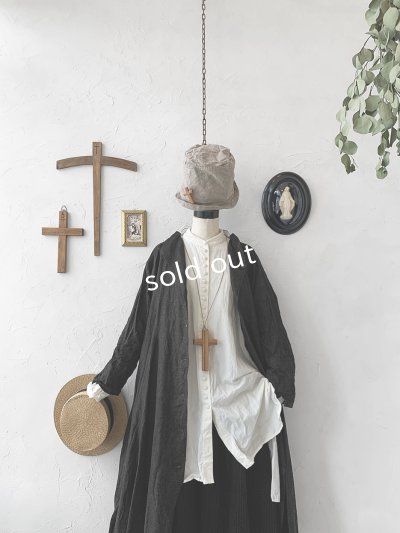 画像2: HALLELUJAH／Robe de Nomad 遊牧民のローブ・Charcoal black