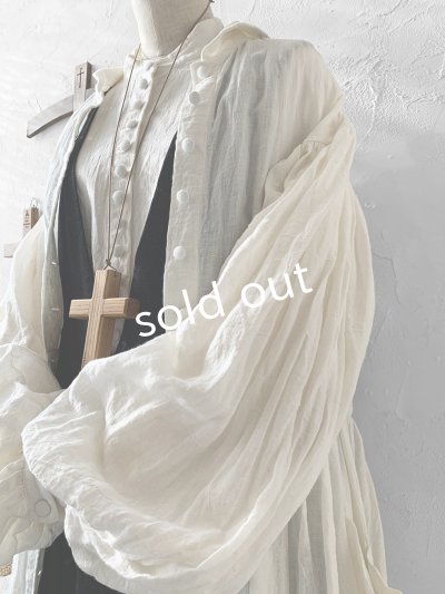 画像6: 【30%OFF SALE】HALLELUJAH／Chemise a la Reine Robe 王女のローブ・off white
