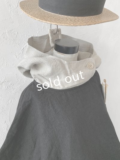 画像5: MARCHE' DE SOEUR／フードバルーンチュニック・黒×生成り