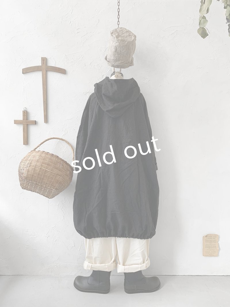 画像9: MARCHE' DE SOEUR／フードバルーンチュニック・黒 (9)