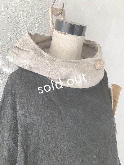 画像4: MARCHE' DE SOEUR／フードワンピース・黒×生成り