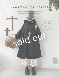 MARCHE' DE SOEUR／フードバルーンチュニック・黒