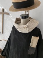 画像3: MARCHE' DE SOEUR／フードワンピース・黒×生成り (3)