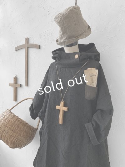 画像3: MARCHE' DE SOEUR／フードバルーンチュニック・黒