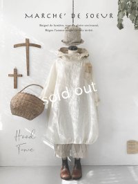 MARCHE' DE SOEUR／フードバルーンチュニック・オフ×クリーム