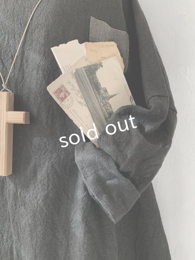 画像8: MARCHE' DE SOEUR／フードワンピース・黒×生成り