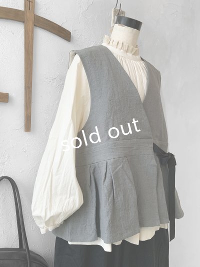 画像6: MAGALI /カシュクールジレ・アッシュグレー