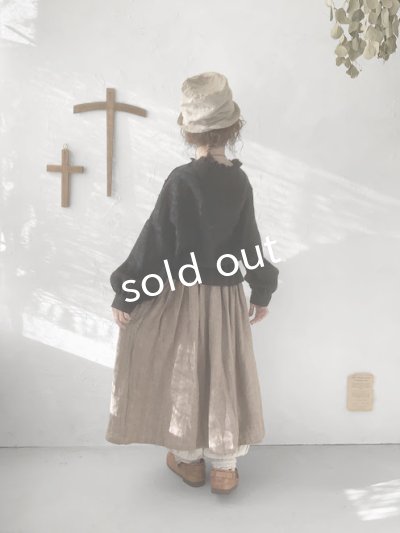 画像15: kosatofuku/肩ボタンのギャザーブラウス・黒