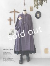 HALLELUJAH／1890's Bourgeron 羊飼いシャツワンピース・purple