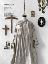 HALLELUJAH／1890's Bourgeron 羊飼いシャツワンピース・flax