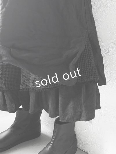 画像7: HALLELUJAH／1890's Bourgeron 羊飼いシャツワンピース・black