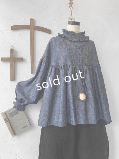 画像8: kosatofuku／フリルカラーブラウス・デニム