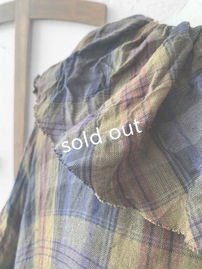 画像4: MARCHE' DE SOEUR/ラッフル襟のワンピース・カーキチェック