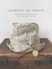 MARCHE' DE SOEUR／ヴィンテージタグ付きリトアニアリネンハット