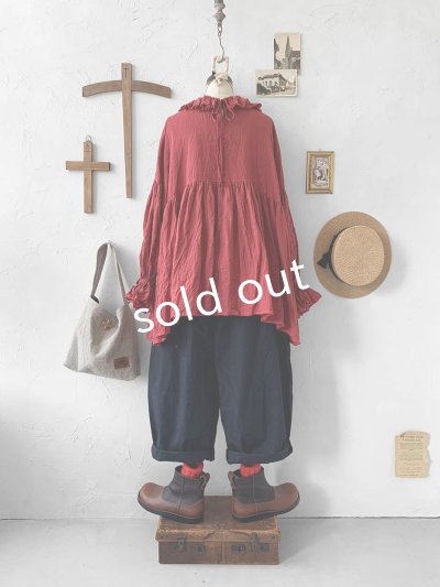 画像8: MARCHE' DE SOEUR/ラッフル襟チュニック・ファナージュダークレッド