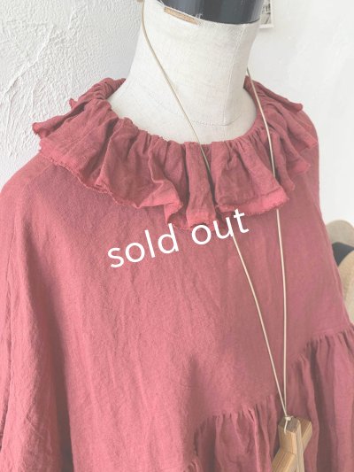 画像3: MARCHE' DE SOEUR/ラッフル襟チュニック・ファナージュダークレッド