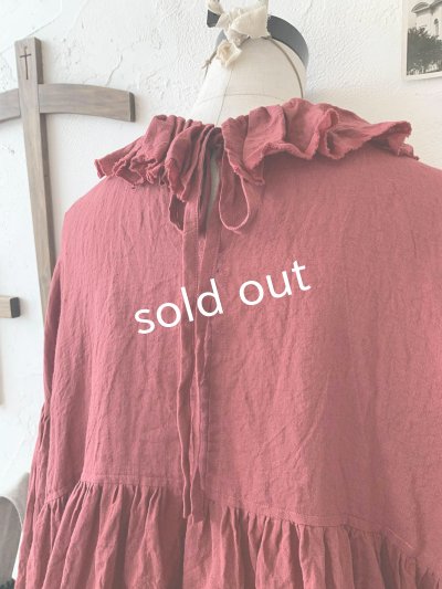 画像9: MARCHE' DE SOEUR/ラッフル襟チュニック・ファナージュダークレッド