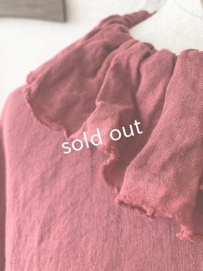 画像4: MARCHE' DE SOEUR/ラッフル襟チュニック・ファナージュダークレッド