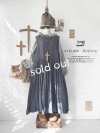 Avenue／後ろりぼんギャザーワンピース・デニム