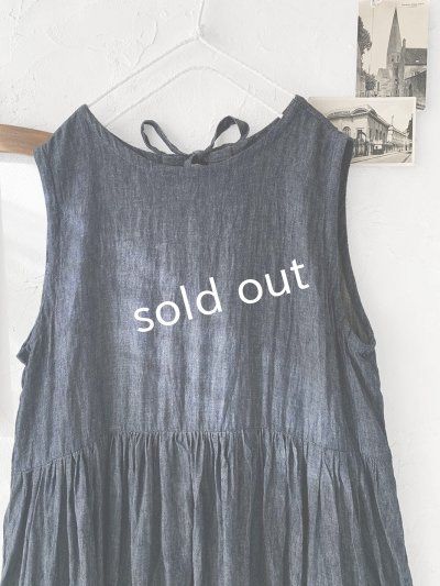 画像9: Avenue／後ろりぼんギャザーワンピース・デニム