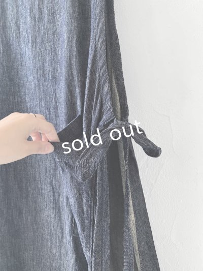 画像7: Avenue／サイドりぼんエプロンワンピース・デニム