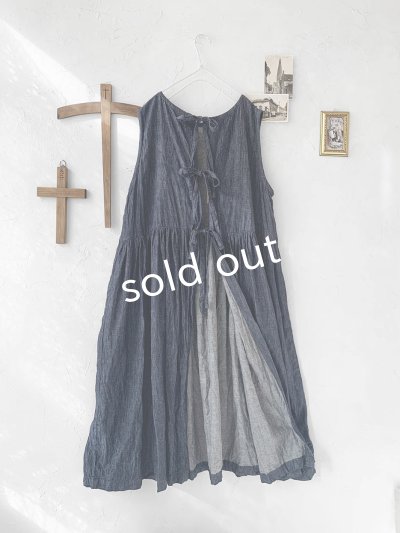 画像11: Avenue／後ろりぼんギャザーワンピース・デニム