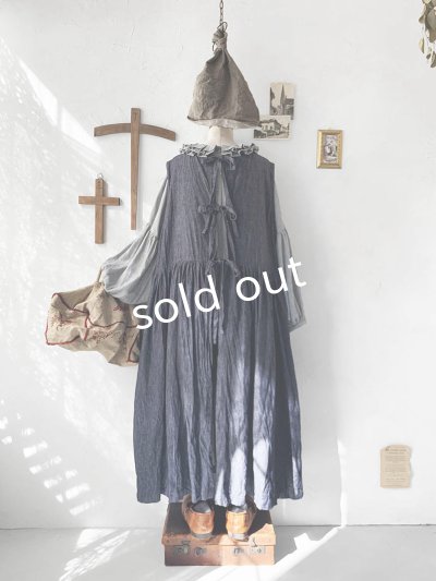 画像4: Avenue／後ろりぼんギャザーワンピース・デニム