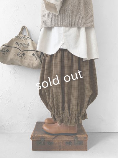 画像3: MARCHE' DE SOEUR/ブルジョンパンツ・ブラウンチェック