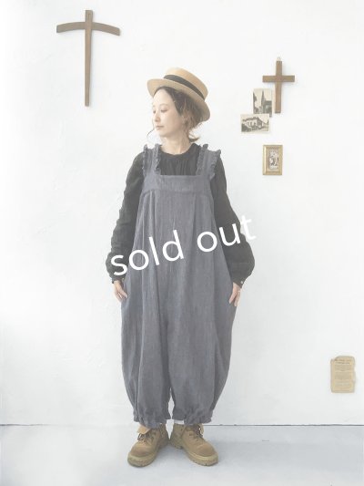 画像9: kosatofuku/フリルショルダーサロペット・デニム