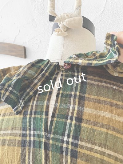 画像9: MARCHE' DE SOEUR／ラッフル襟のワンピース・オータムチェック