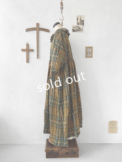 画像7: MARCHE' DE SOEUR／ラッフル襟のワンピース・オータムチェック