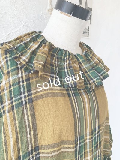 画像5: MARCHE' DE SOEUR／ラッフル襟のワンピース・オータムチェック