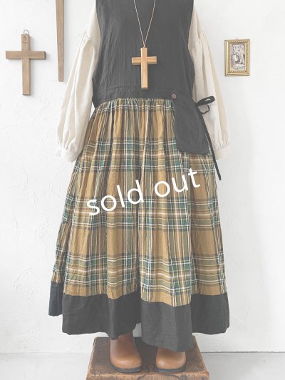 画像3: MARCHE' DE SOEUR／バッククロスワンピース・オータムチェック