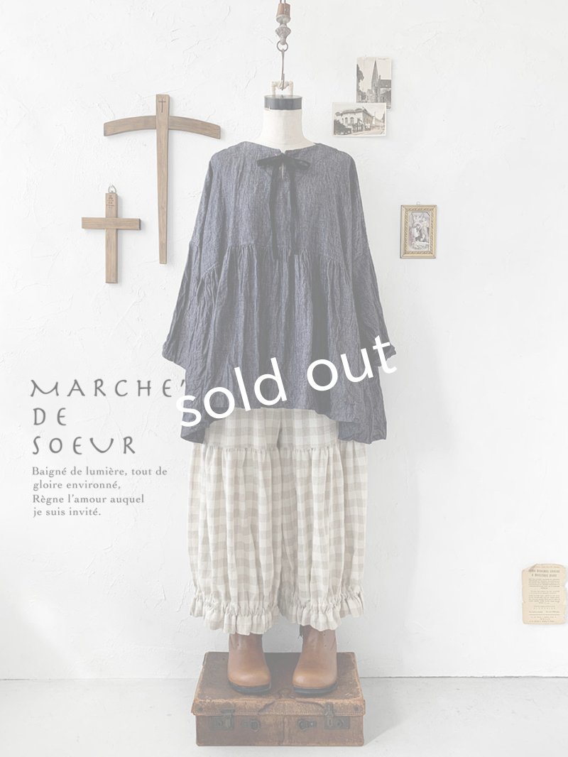画像2: MARCHE' DE SOEUR／２wayギャザープルオーバー・デニム (2)