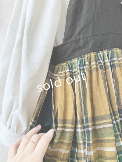 画像6: MARCHE' DE SOEUR／バッククロスワンピース・オータムチェック