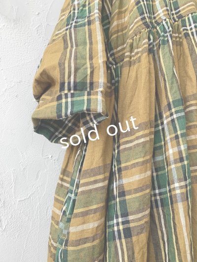 画像4: MARCHE' DE SOEUR／ラッフル襟のワンピース・オータムチェック