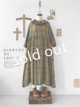 MARCHE' DE SOEUR／ラッフル襟のワンピース・オータムチェック