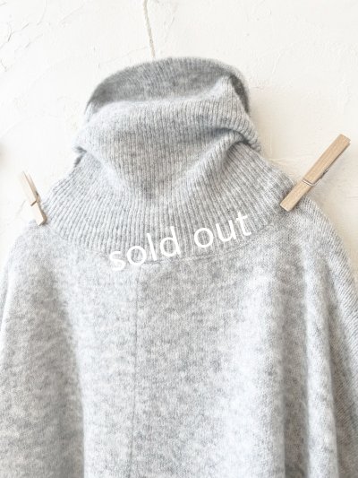 画像8: 【30%OFF】08mab/もちもちタートルニットポンチョ・グレー