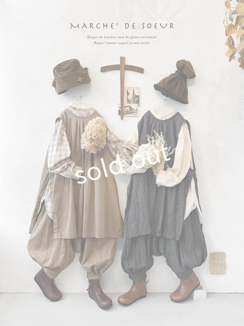 画像2: MARCHE' DE SOEUR/王様パンツ・アーモンドツイル (2)