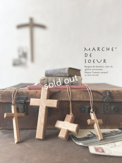 画像1: MARCHE' DE SOEUR／木の十字架ネックレス