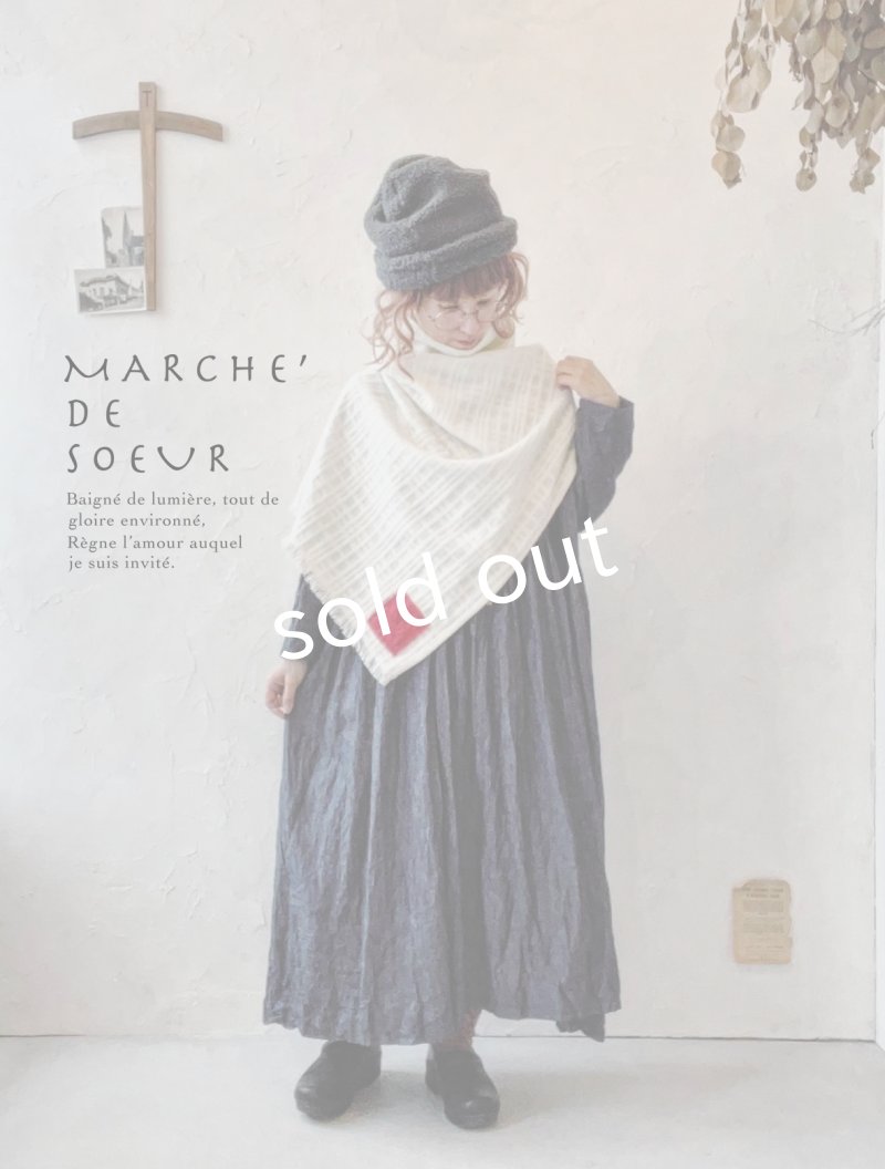 画像12: MARCHE' DE SOEUR／ウールジャガードポンチョ・アイボリー (12)