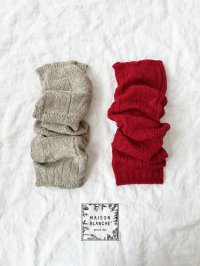 maison blanche／模様編みレッグウォーマー