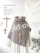 MARCHE' DE SOEUR／ウールツイードポンチョ・杢ブラウン