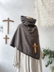 画像4: MARCHE' DE SOEUR／ウールツイードポンチョ・杢ブラウン (4)