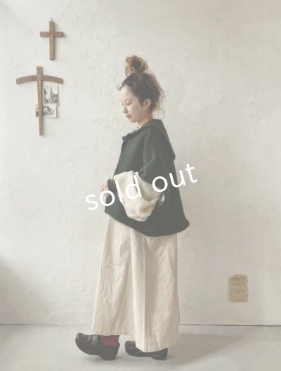 画像13: MARCHE' DE SOEUR/セーラ襟のタッセルちびコート・ダークグリーンモッサ