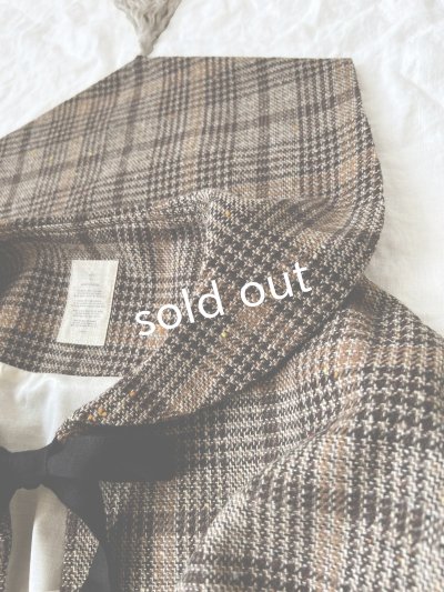 画像11: MARCHE' DE SOEUR/セーラ襟のタッセルちびコート・ブラウンチェック