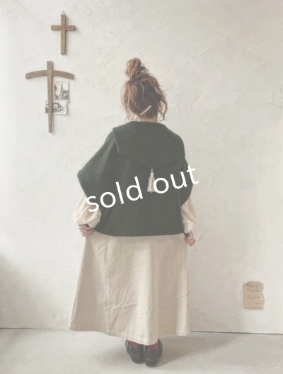 画像14: MARCHE' DE SOEUR/セーラ襟のタッセルちびコート・ダークグリーンモッサ