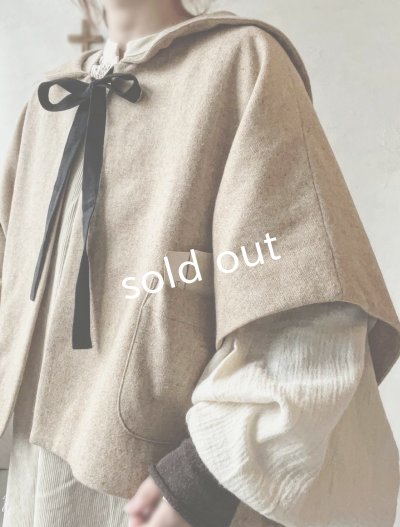 画像18: MARCHE' DE SOEUR／セーラ襟のタッセルちびコート・ボタニカルブラック