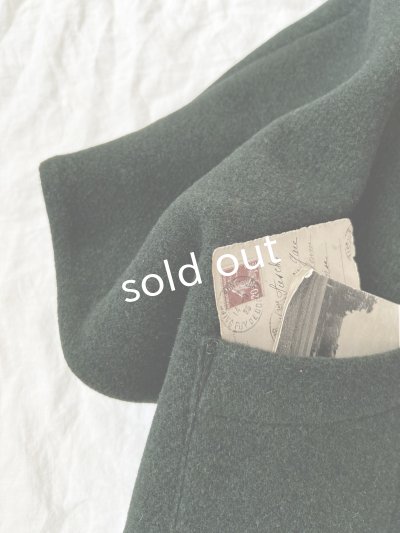 画像10: MARCHE' DE SOEUR/セーラ襟のタッセルちびコート・ダークグリーンモッサ